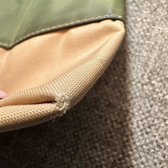 Longchamp mini Elegant Tan and Green Tote Bag - Picture 8 of 14